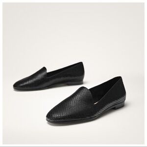 Massimo Dutti Snakeskin Print Leather Loafers Size 41 Women main image 2
